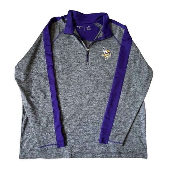Antigua Minnesota Vikings 1/4 Zip Pullover Shirt Size XXL - Picture 1 of 7